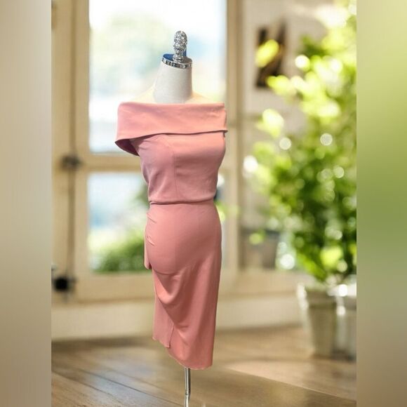 ISSUE NEW YORK Off Shoulder RUFFLE BACK EXPOSED ZIPPER DRESS dress size S - Picture 5 of 15